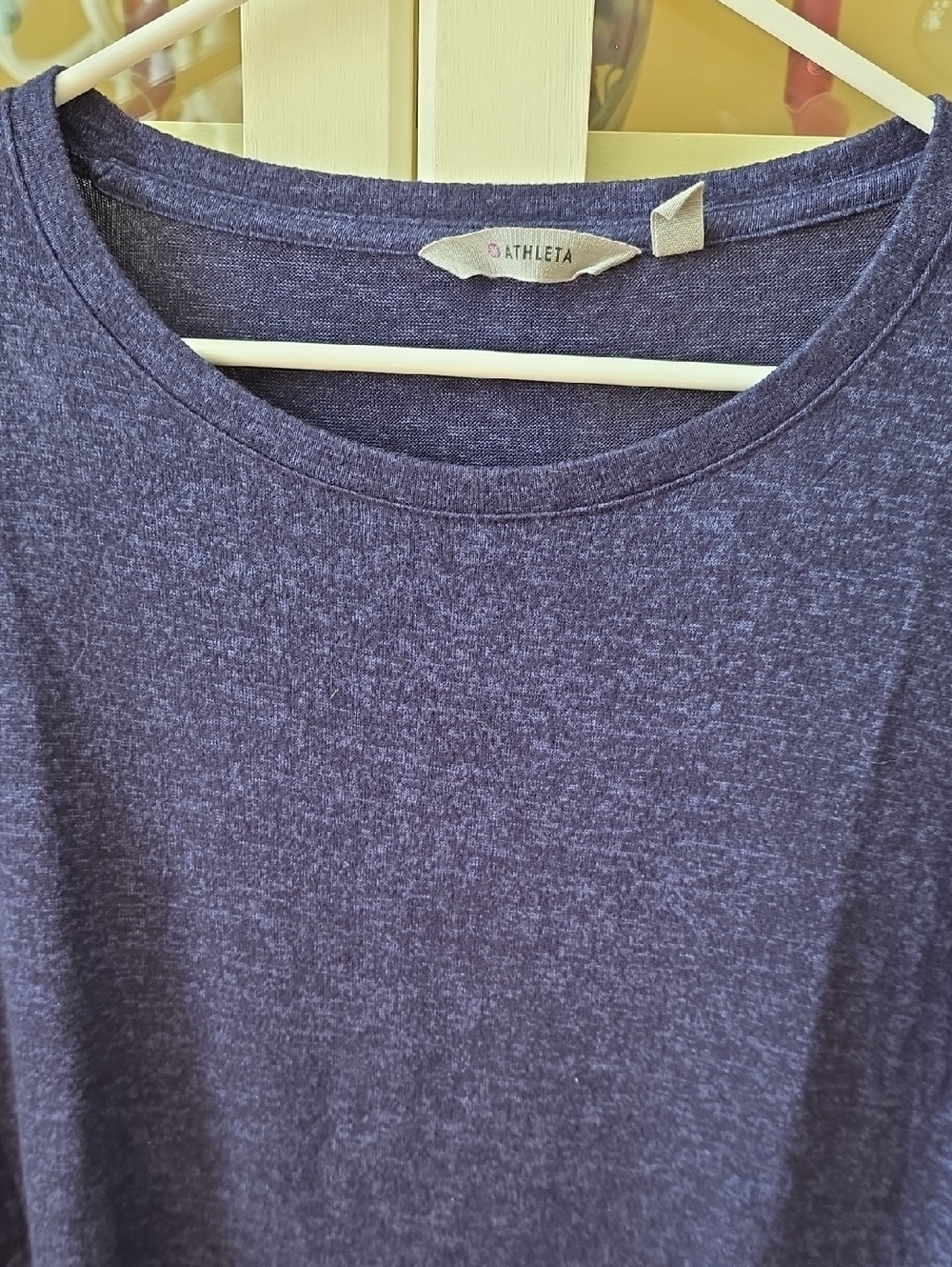 Athleta Luxe Pose Heathered Navy Sweater